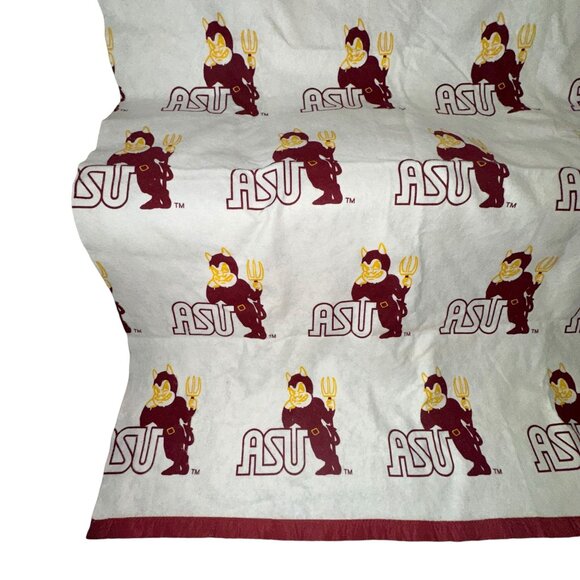 Rare Vintage Arizona State University Sun Devils Acrylic Throw Blanket 87 X 72 - Picture 4 of 11